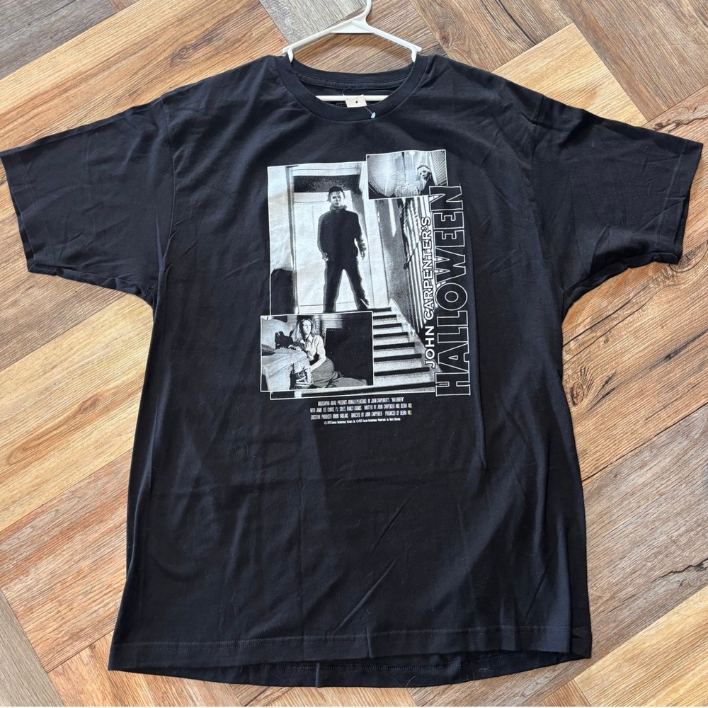 John Carpenter's Halloween Michael Myers Movie Graphic T-Shirt Black XL NEW